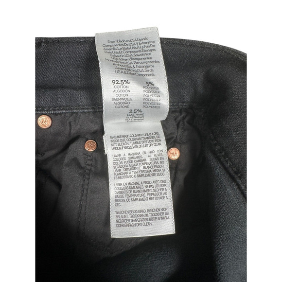 Mother Size 26 The Insider Crop Step Fray Jeans Not Guilty Black Stretch - Picture 10 of 11